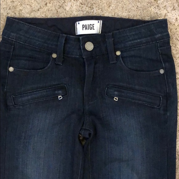Paige Moto Zipper Detail Midlake Skinny Jean - Picture 2 of 8